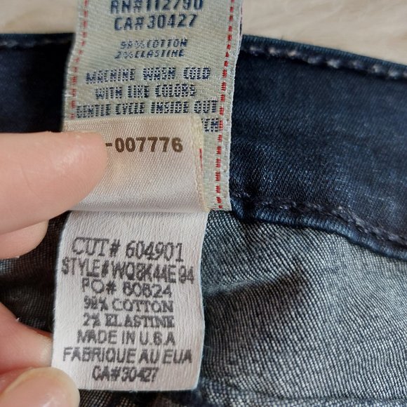 True Religion Women's Dark Wash Low-Rise Misty Flat Pockets Skinny Jeans Siz 27 - Picture 9 of 11